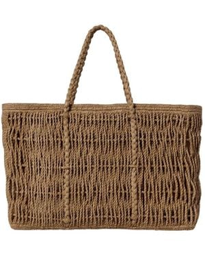The Row Georgica Top Handle Tote Bag - Brown