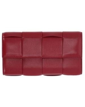 Bottega Veneta Fold-Over Wallet - Red