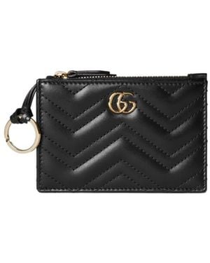 Gucci Gg Marmont Zip Key Pouch - Black