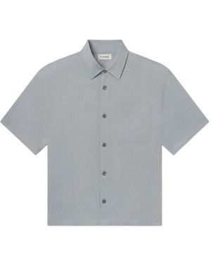 FRAME Short-Sleeved Chest-Pocket Shirt - Gray