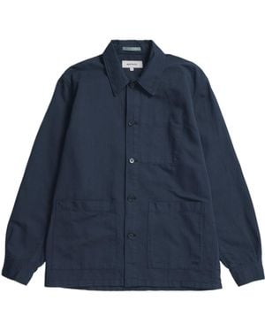 Norse Projects Long-Sleeved Casual Jacket - Blue