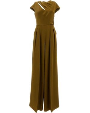 Max Mara Cut-Out Belted Jumpsuit - Green
