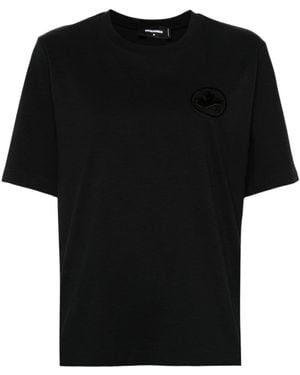 DSquared² Flocked-Logo T-Shirt - Black