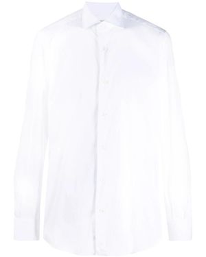Mazzarelli Lapel Long Sleeve Shirt - White