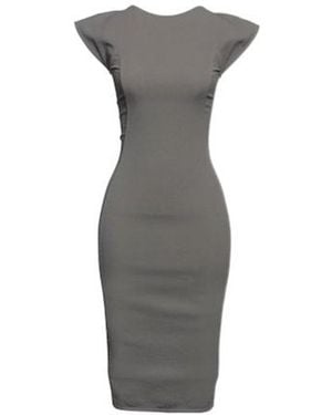 Rick Owens Solid Short-Sleeve Dress - Grey