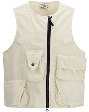 Stone Island Micro Ripstop Utility Vest - Natural