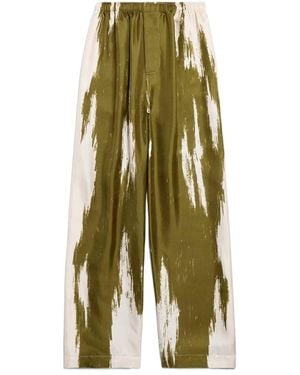 Balenciaga Brush Scratch Pyjama Trousers - Green