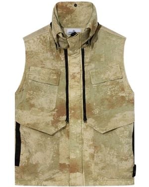 Stone Island High-Necked Sleeveless Vest - Green
