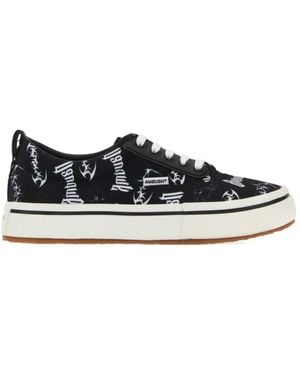 Ambush Graphic Printed Lace-Up Trainers - Black