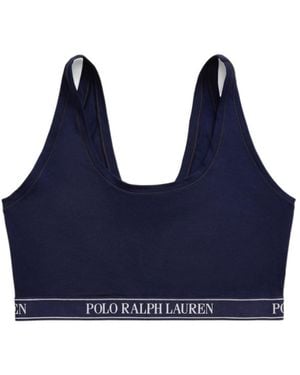 Polo Ralph Lauren Striped Round-Neck Bra - Blue
