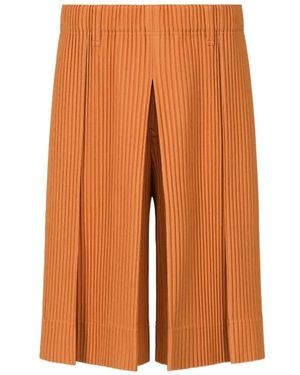 Homme Plissé Issey Miyake Homme Plissé Issey Miyake Tailored Pleats 2 Bermuda Shorts - Orange