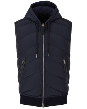 Tom Ford Zip-Up Padded Gilet - Blue