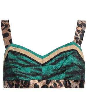 Dolce & Gabbana Top Viscose, Cotton, Polyester, Metallic Polyester - Green