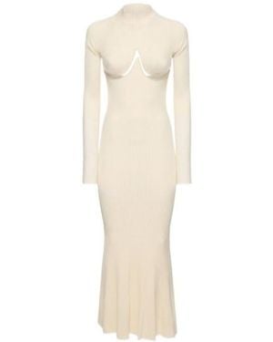 Dion Lee Knitted Long-Sleeved Dress - Natural