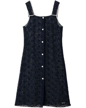 Miu Miu Sleeveless Macramé Dress - Blue