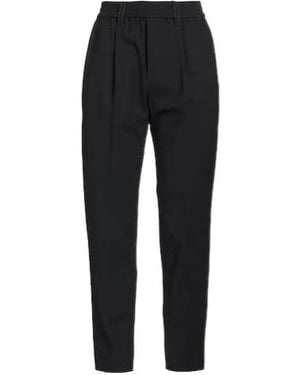 Brunello Cucinelli Solid Slim-Fit Dress Trousers - Black
