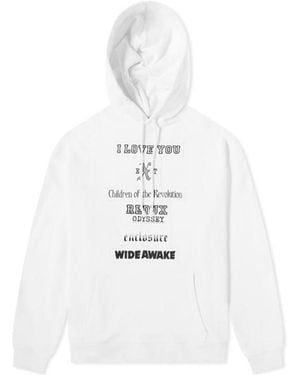 Raf Simons Chest-Print Hooded Sweatshirt - White