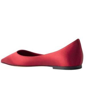 Jimmy Choo Satin Flats - Red