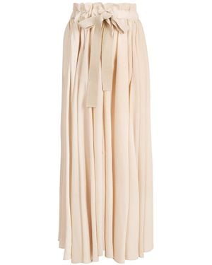 Patou Ribbon Maxi Skirt - Natural