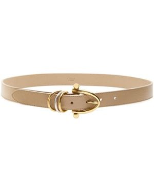 Chloé Two-Tone Buckle Belt - White