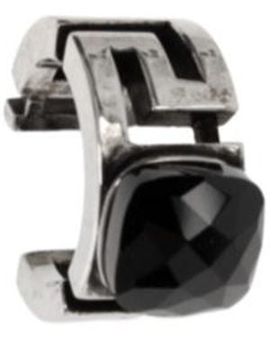 Versace Greca Stone-Embellished Ear Cuff - Black