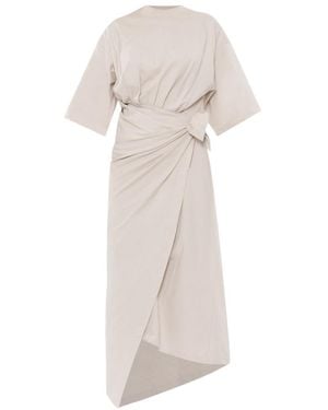 Balenciaga Wrapped T-Shirt Dress - White