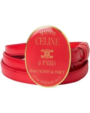 Celine Little Maison Belt - Red
