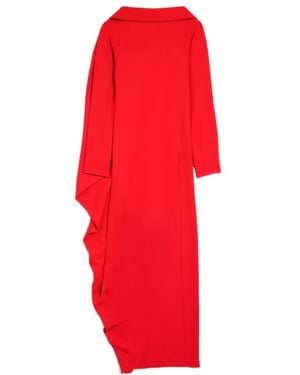 Balenciaga Draped Dress - Red