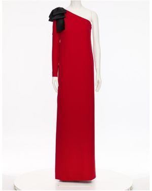 Valentino Bow Detailed One-Shoulder Dress - Red