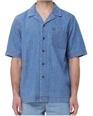 Dries Van Noten Short-Sleeved Shirt - Blue