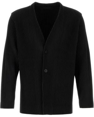 Homme Plissé Issey Miyake Homme Plissé Issey Miyake Tailored Pleated Jacket - Black
