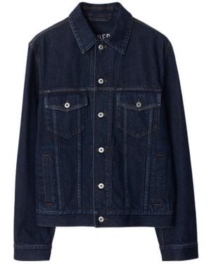 Burberry Button-Up Denim Jacket - Blue