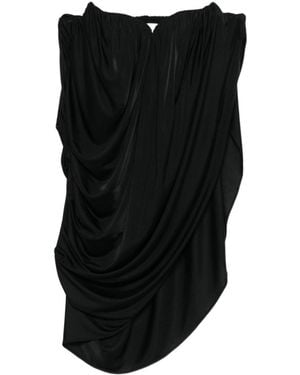 GIUSEPPE DI MORABITO Draped Strapless Top - Black