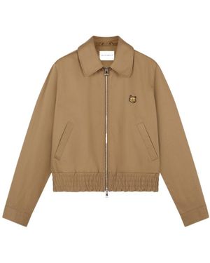 Maison Kitsuné Long-Sleeved Casual Jacket - Natural