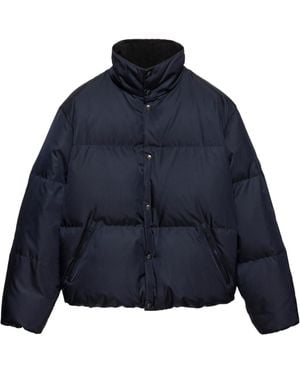 Prada Medium-Weight Re-Nylon Down Jacket - Blue