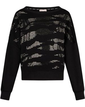 Liu Jo Appliqués Crew-Neck Sweatshirt - Black