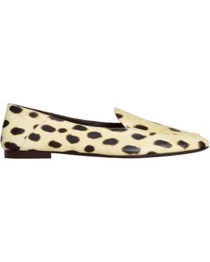 Celine Aura Leopard-Print Loafers - Brown