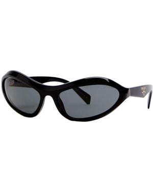 Prada Oval-Frame Sunglasses - Black