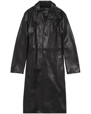 Balenciaga Collared Button-Up Jacket - Black