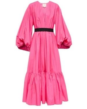 ROKSANDA Zaineb Belted Poplin Gown - Pink