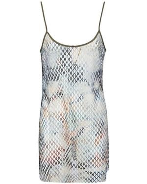 DIESEL Mesh Mini Dress - Gray