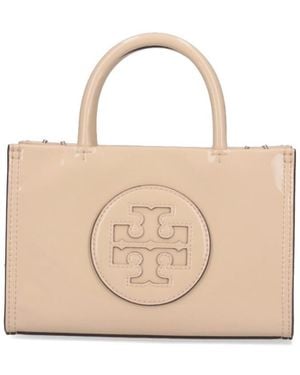 Tory Burch Ella Bio Embossed Mini Handbag - Natural