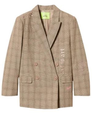 Twinset X Myfo Checked Blazer - Natural