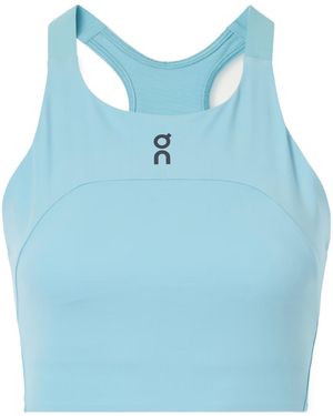 On Shoes Breathable Racerback Sports Bra - Blue