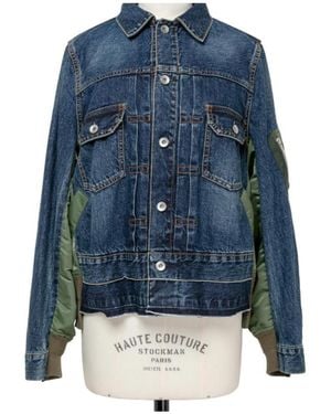 Sacai Patch Pocket Denim Jacket - Blue