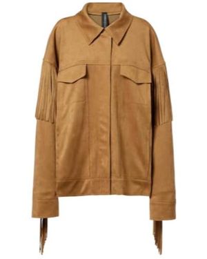 Norma Kamali Fringed Jacket - Brown