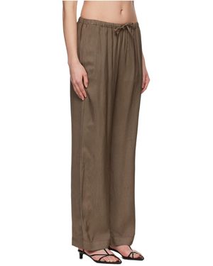 Rohe Mini-Check Drawstring Pants - Brown