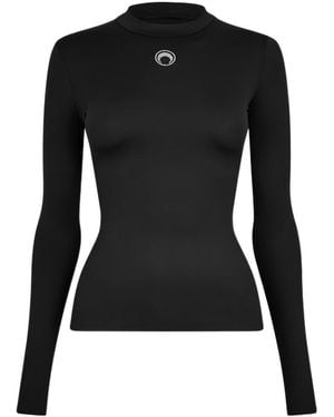 Marine Serre Moon Pattern T-Shirt - Black