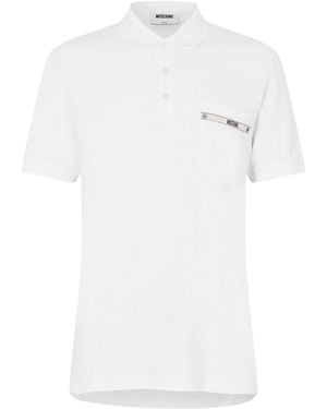 Moschino Shortsleeve Polo Shirt - White