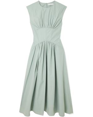 Proenza Schouler Nyssa Gathered Shell Midi Dress - Green
